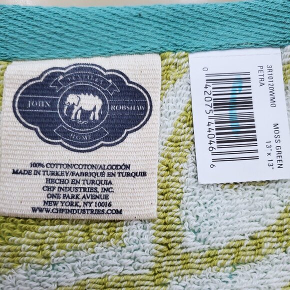 John Robshaw Petra Three-Yarn Dyed Jacquard Fringe 3 Piece Towel Set - New - Picture 10 of 16